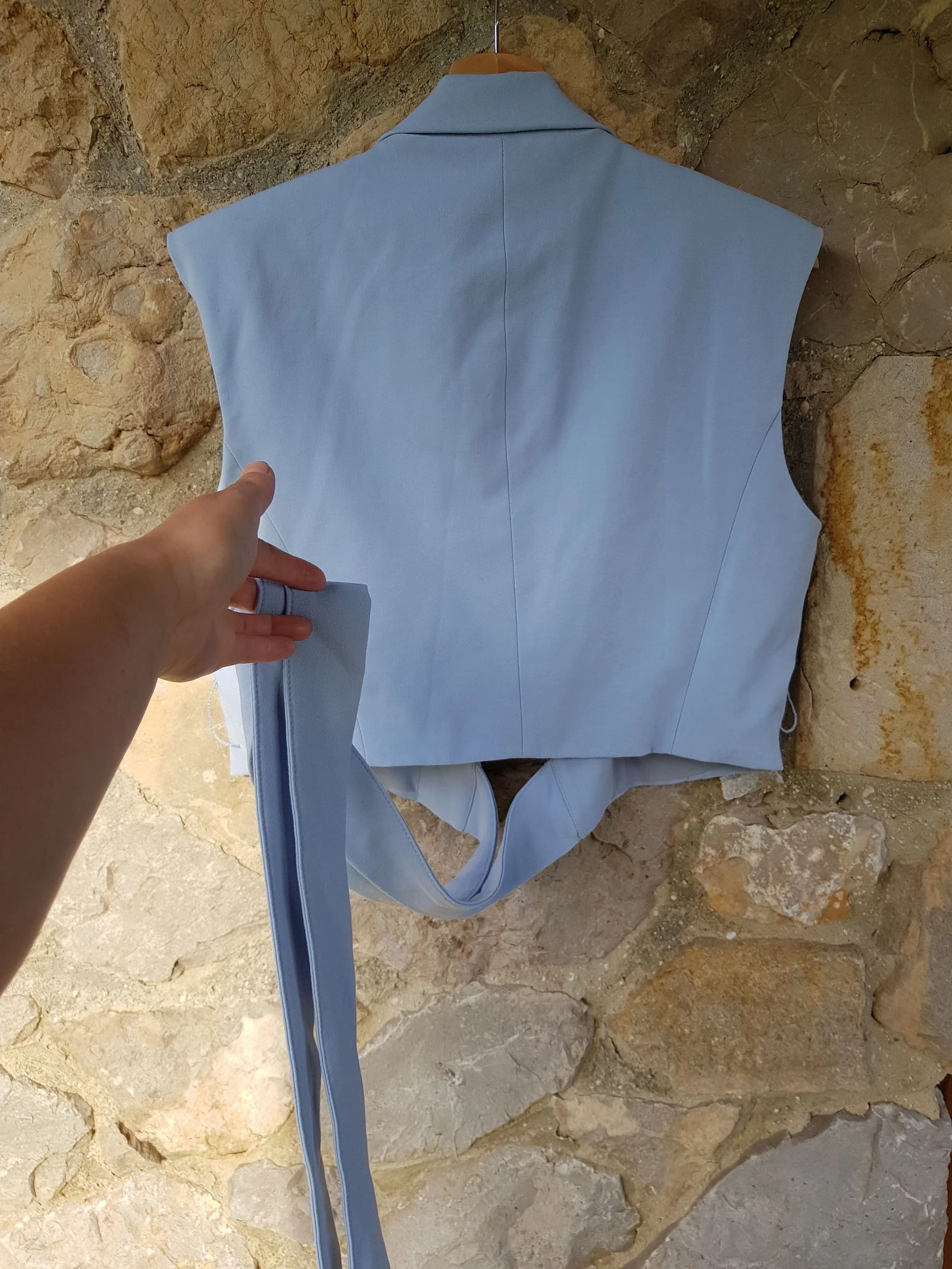 Chaleco corto lazo azul cielo – photo 8